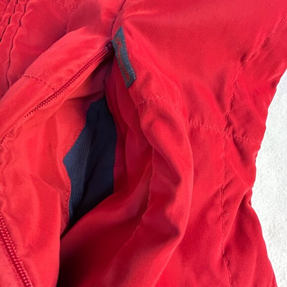 Faconnable Womens Red Quilted Padded Vest XL Zip Up Outerwear Lightweight - Picture 6 of 10